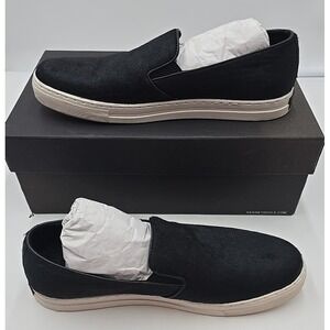 Kenneth Cole Mens Leather Calf Hair Slip Black Size 10‎